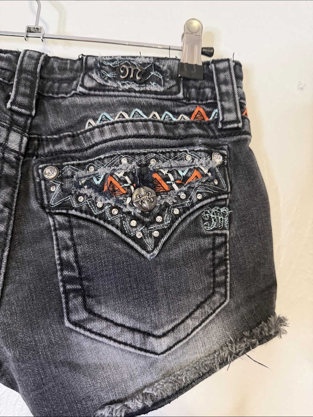 Black miss me shorts